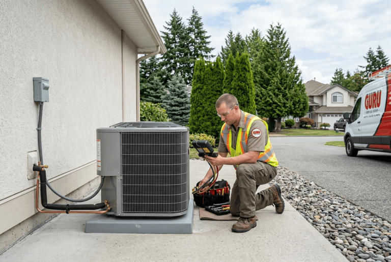 AC Installation Surrey by a professional HVAC technician.