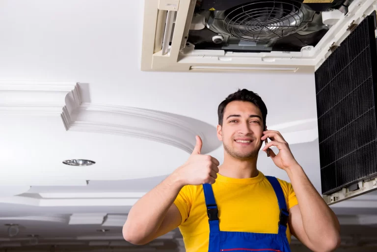 Ac repair service by repairman