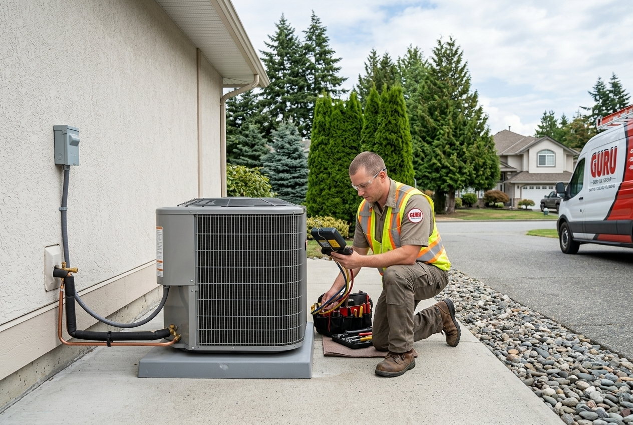 AC Installation Surrey by a professional HVAC technician.
